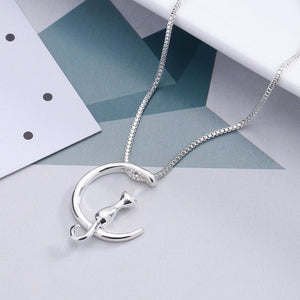 Cat Moon Necklace